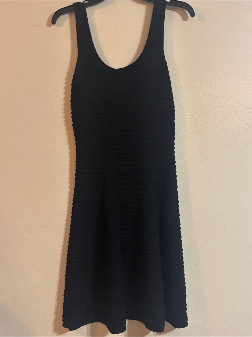 Jessica Simpson Black Ribbed Midi Tank Dress